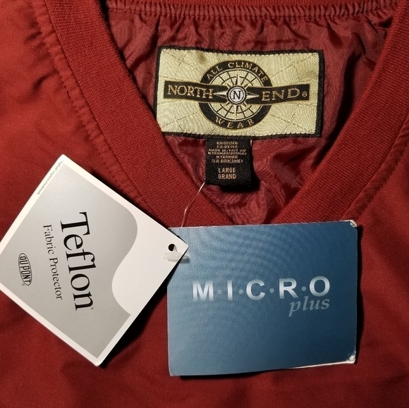 North End Micro Plus Men's Golf Vest Size L Chili Red All Climate Wear - Picture 4 of 9